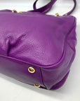 Michael Kors Violet Leather Fulton Chain Tote Bag