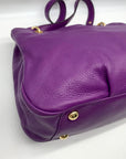 Michael Kors Violet Leather Fulton Chain Tote Bag