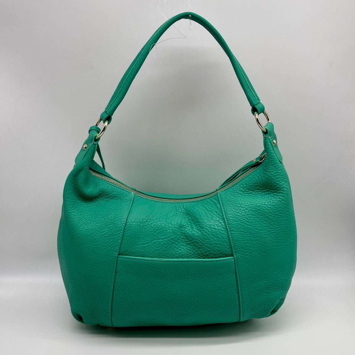 Issac Mizrahi Green Pebbled Leather Hobo Bag