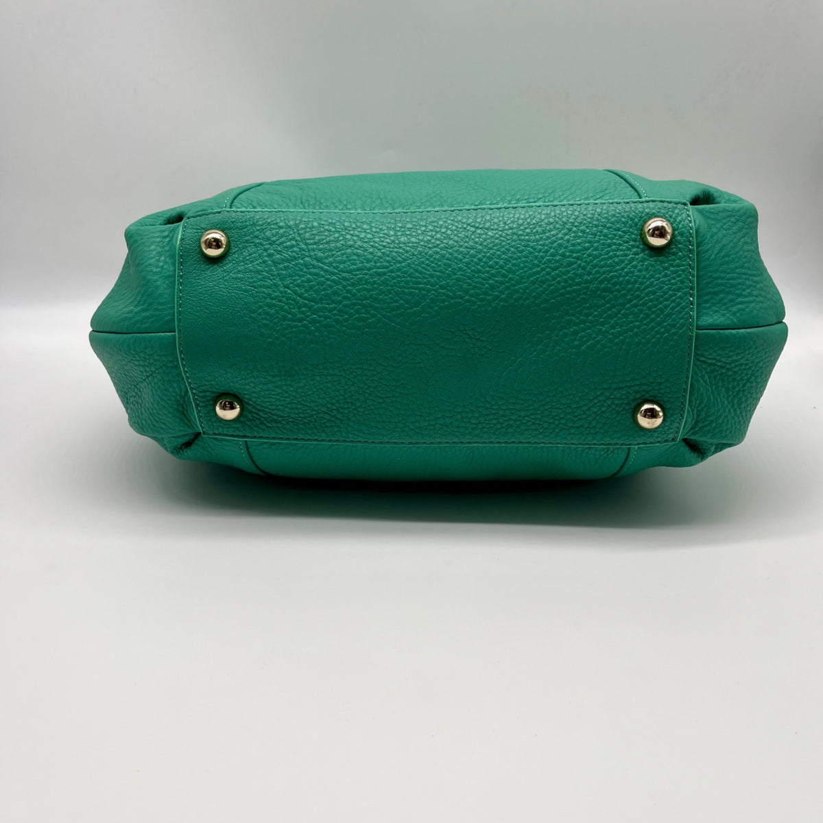 Issac Mizrahi Green Pebbled Leather Hobo Bag