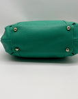 Issac Mizrahi Green Pebbled Leather Hobo Bag