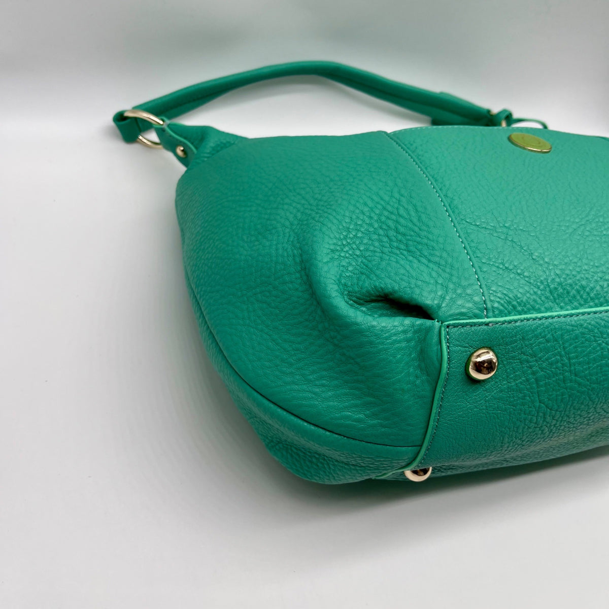 Issac Mizrahi Green Pebbled Leather Hobo Bag