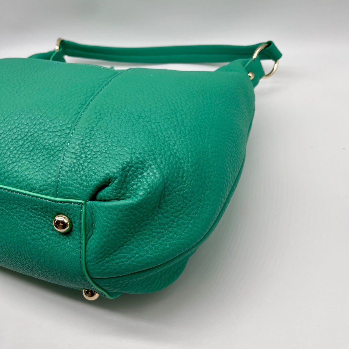 Issac Mizrahi Green Pebbled Leather Hobo Bag