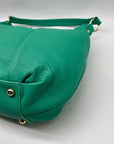 Issac Mizrahi Green Pebbled Leather Hobo Bag