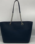 Michael Kors East West Shania Navy Chain Tote