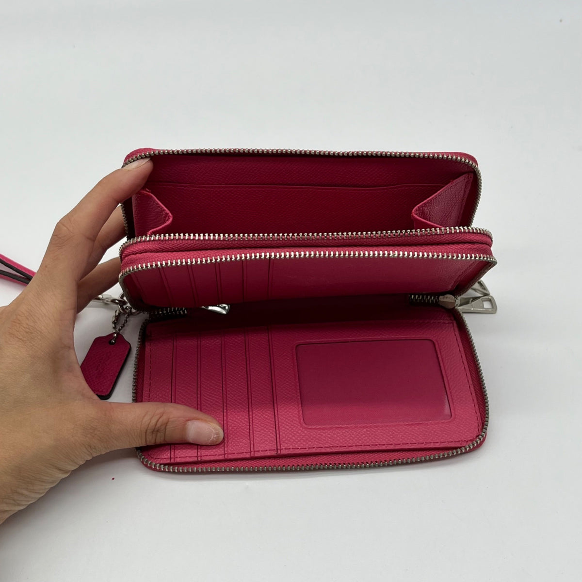 Coach Hot Pink Zip-Around Wallet