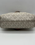 Michael Kors Beige Signature Logo-Print Shoulder Bag