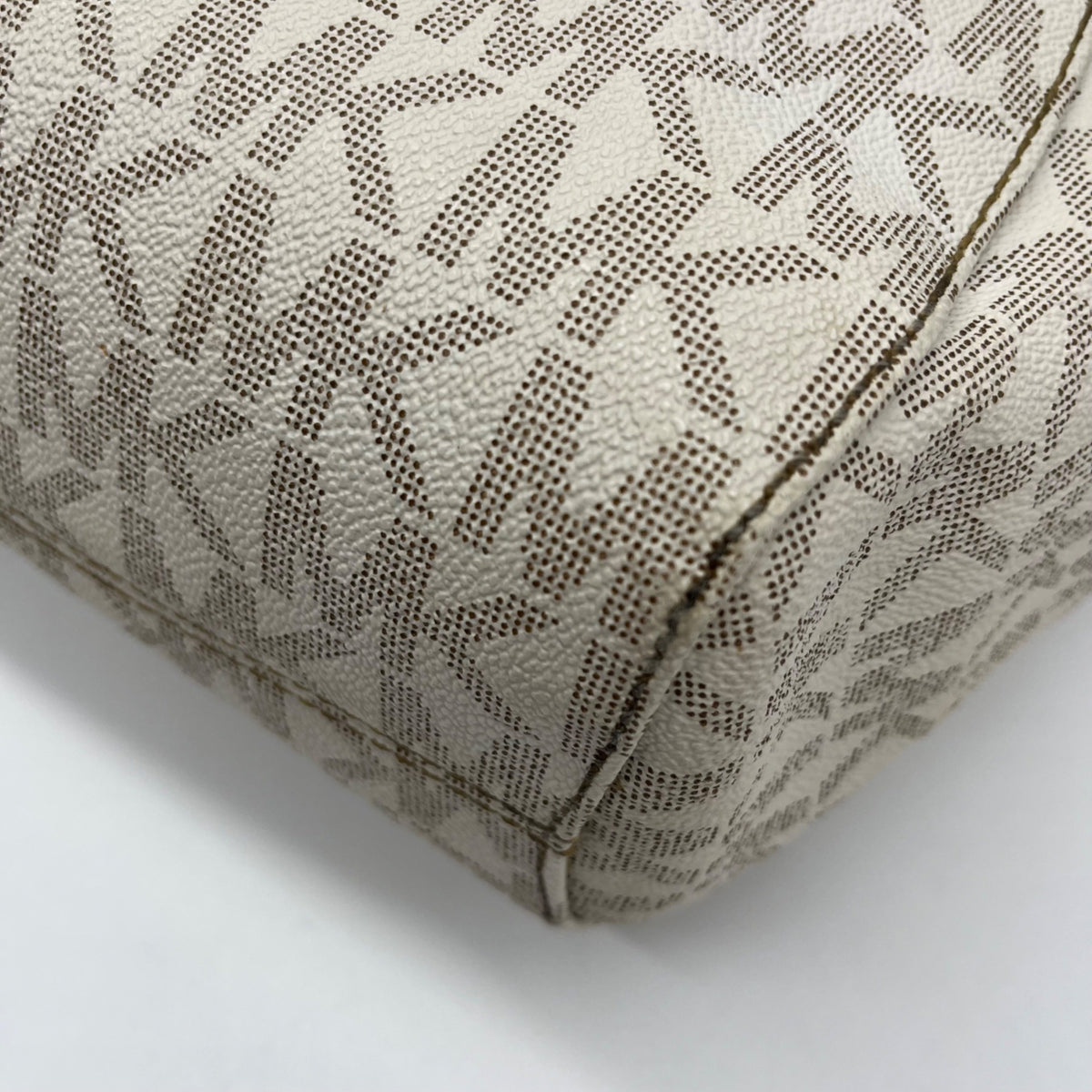 Michael Kors Beige Signature Logo-Print Shoulder Bag
