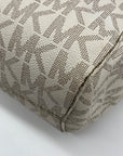 Michael Kors Beige Signature Logo-Print Shoulder Bag