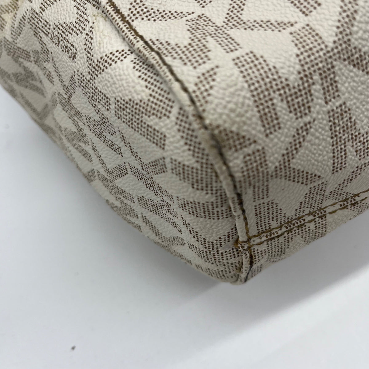 Michael Kors Beige Signature Logo-Print Shoulder Bag