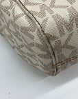 Michael Kors Beige Signature Logo-Print Shoulder Bag