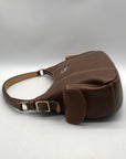 Dooney & Bourke Brown Pebbled Leather Shoulder Hobo Bag