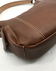 Dooney & Bourke Brown Pebbled Leather Shoulder Hobo Bag