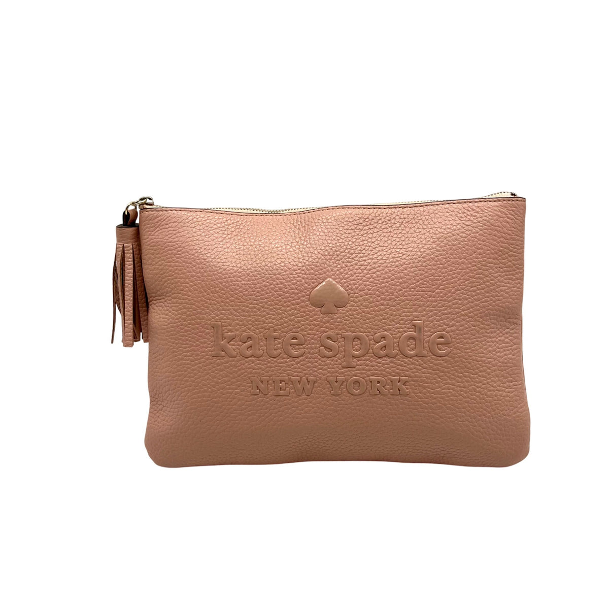 Kate Spade New York Pink Sienna Large Tassel Pouch Clutch