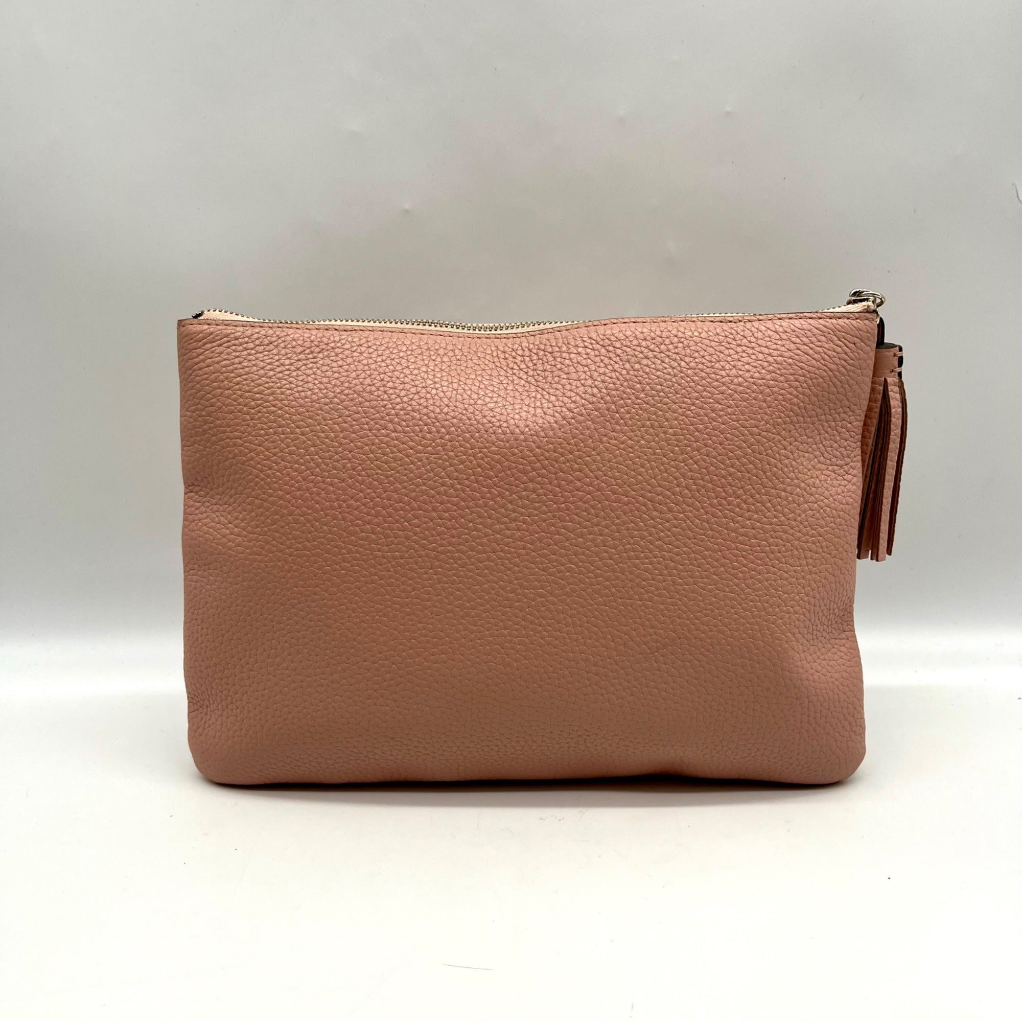 Kate Spade New York Pink Sienna Large Tassel Pouch Clutch