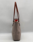Dooney & Bourke Gray Pebbled Grain Lexington Shopper Tote