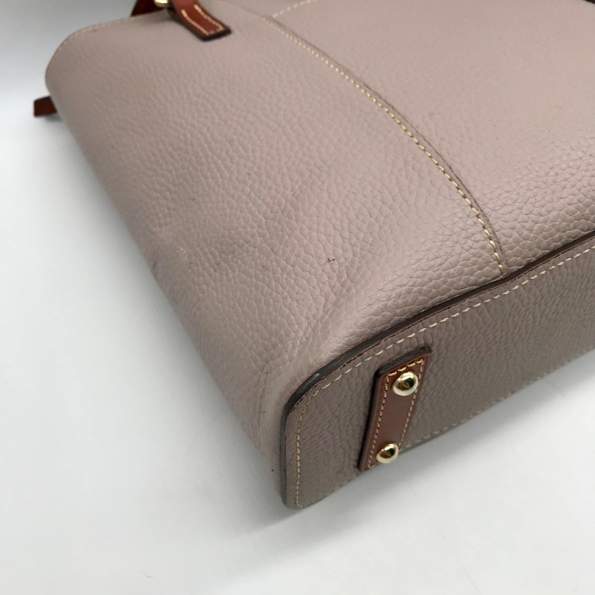 Dooney &amp; Bourke Gray Pebbled Grain Lexington Shopper Tote