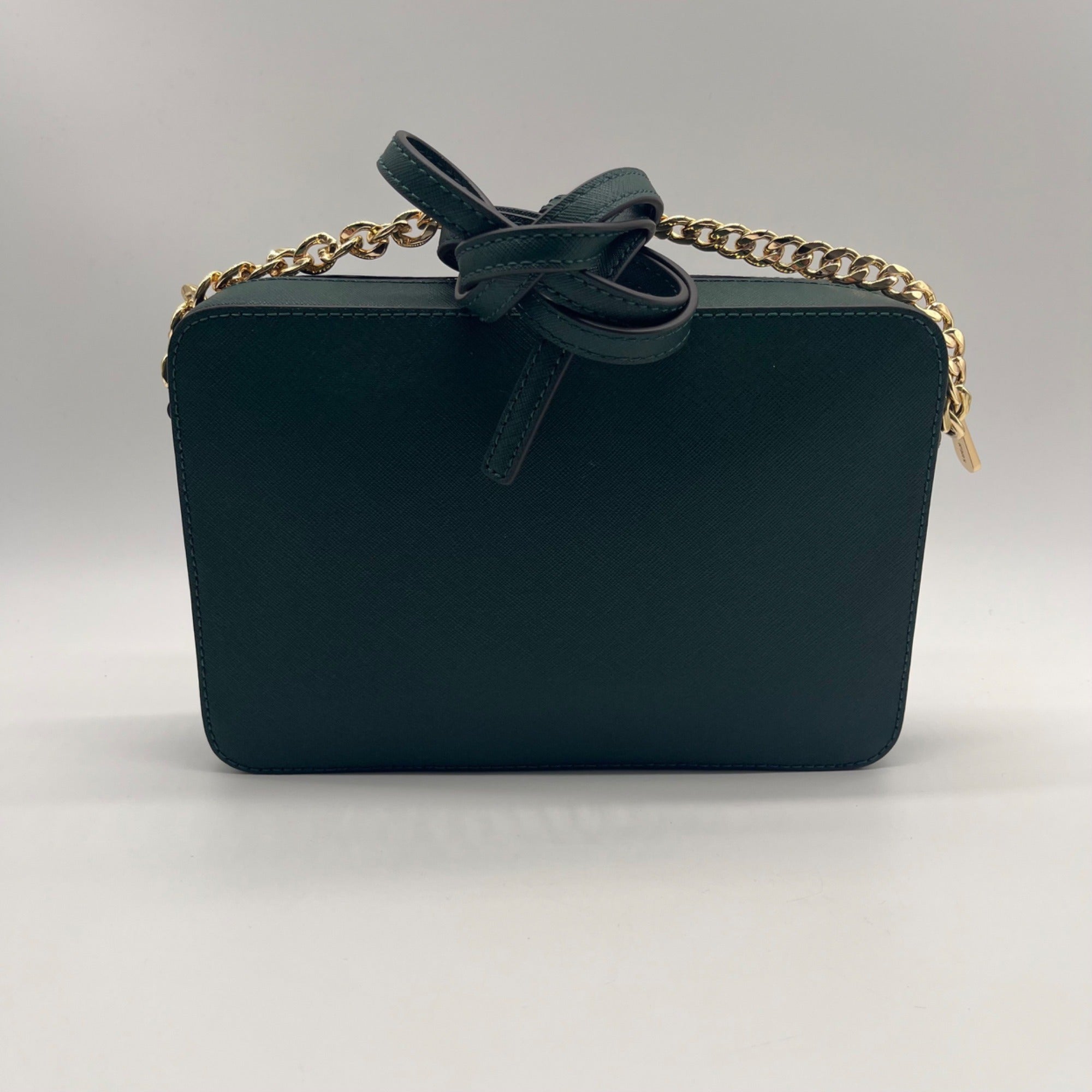 Michael Kors Forest Green Saffiano Leather Jet Set Travel Crossbody