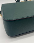 Michael Kors Forest Green Saffiano Leather Jet Set Travel Crossbody