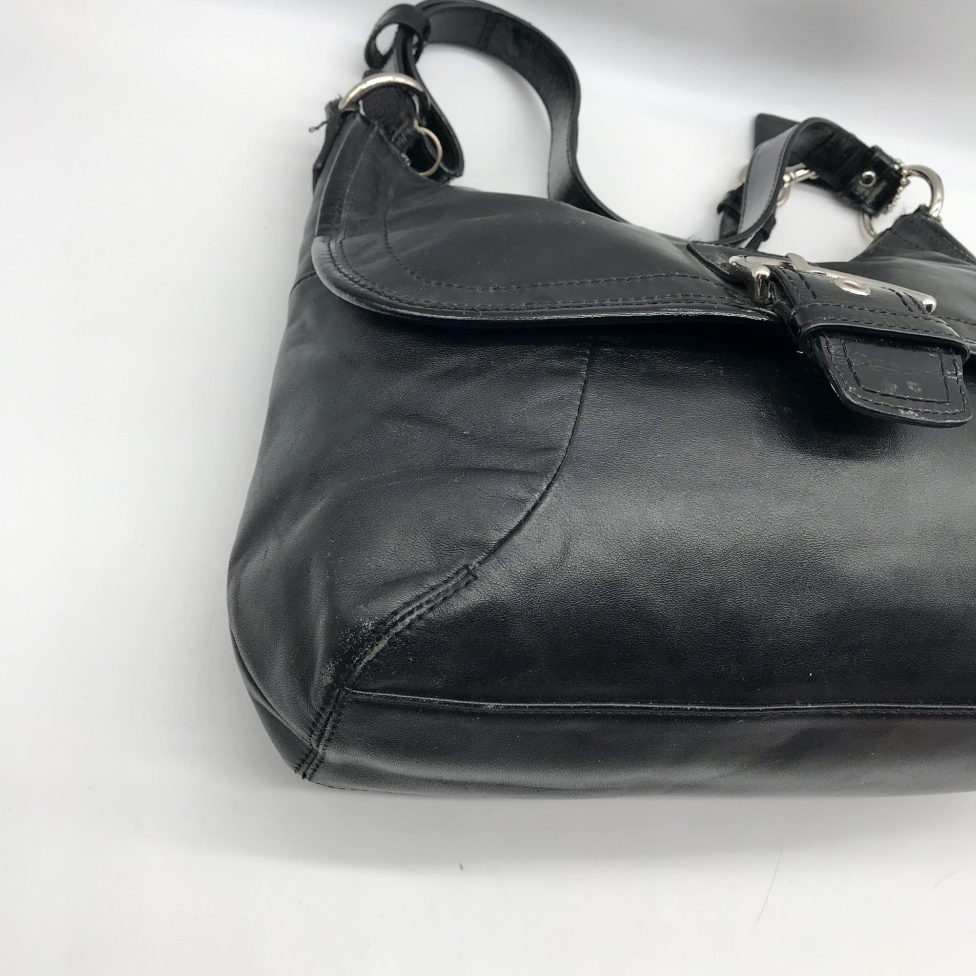 Coach Black Leather Soho Flap Shoulder Bag F19580