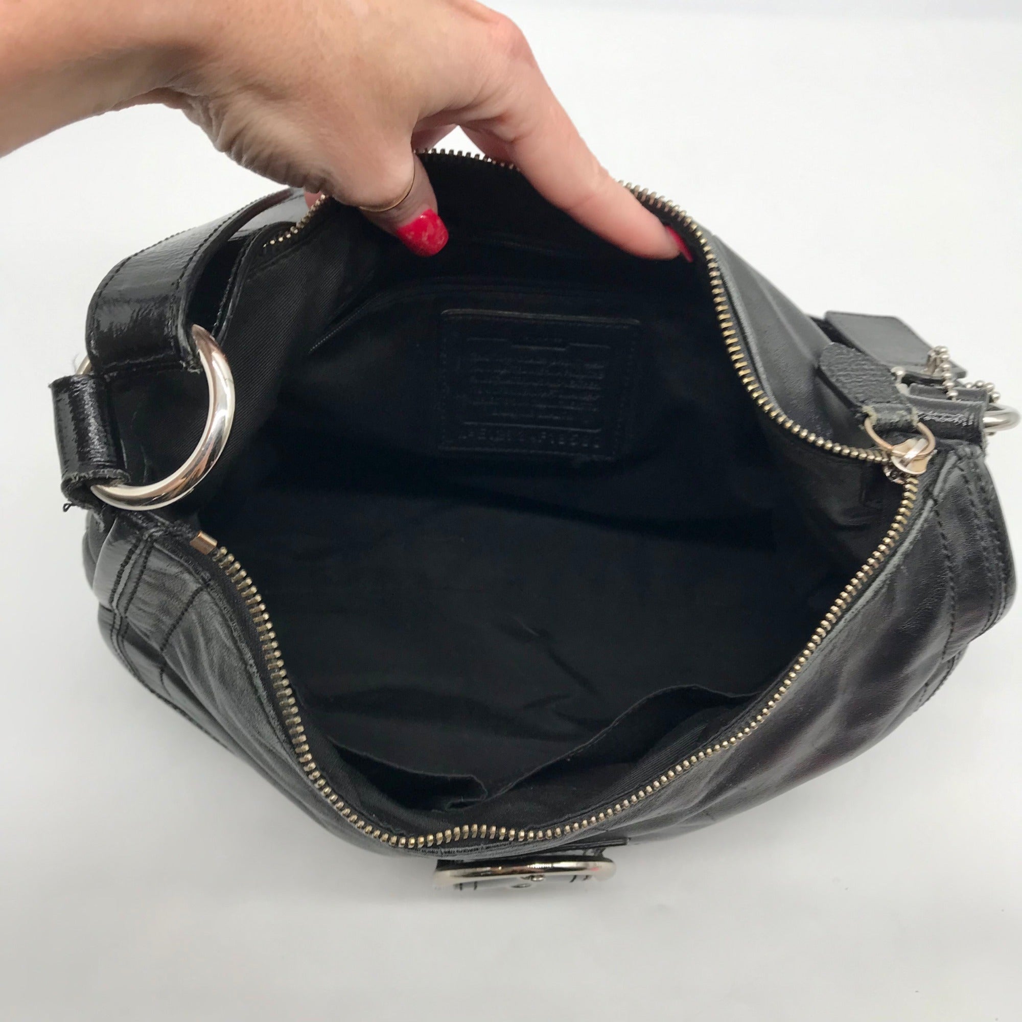 Coach Black Leather Soho Flap Shoulder Bag F19580