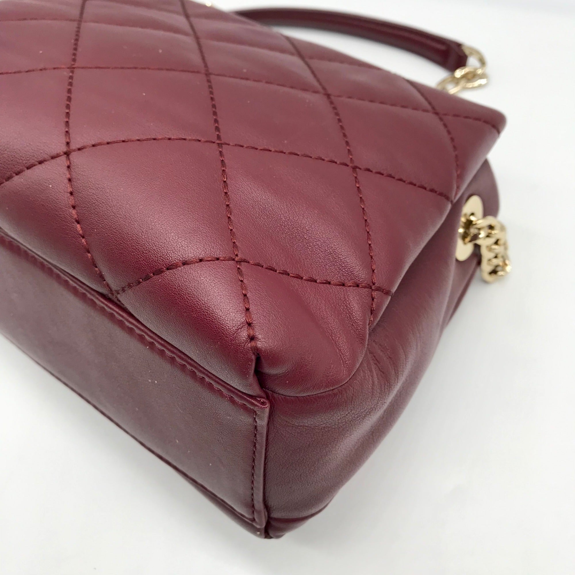 Kate Spade Burgundy Quilted Leather Emerson Place Jenia Shoulder Bag