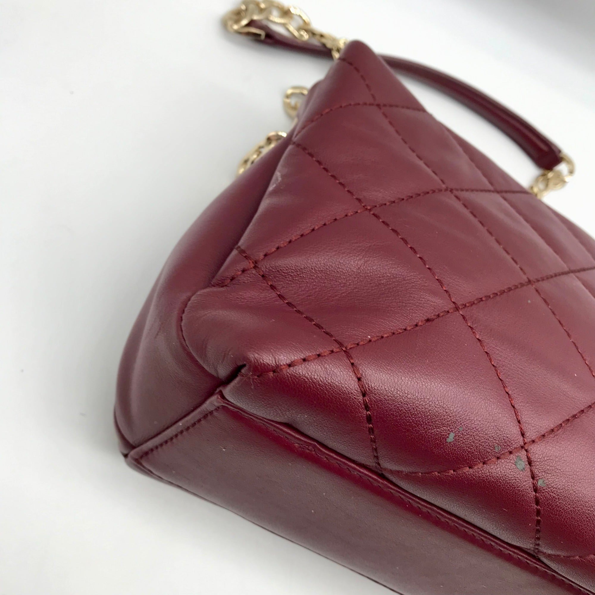 Kate Spade Burgundy Quilted Leather Emerson Place Jenia Shoulder Bag