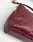 Kate Spade Burgundy Quilted Leather Emerson Place Jenia Shoulder Bag