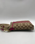 Coach Signature Stripe Brown Crossbody Bag