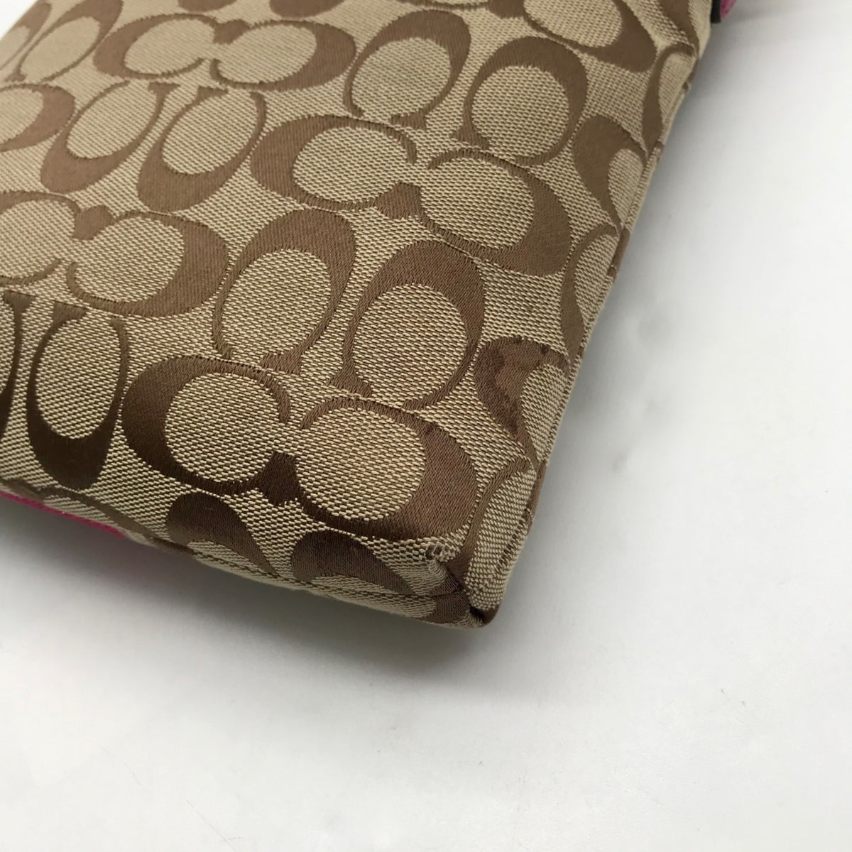 Coach Signature Stripe Brown Crossbody Bag