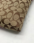 Coach Signature Stripe Brown Crossbody Bag