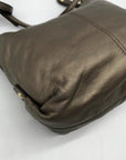 Coach Metallic Bronze Leather Ashley Crossbody Bag