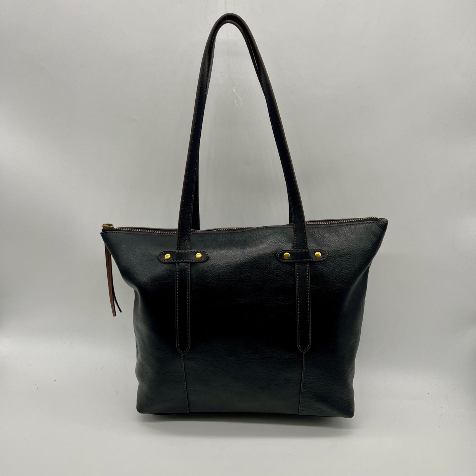 Fossil Black Pebbled Leather Shoulder Bag