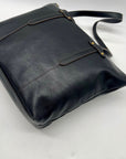 Fossil Black Pebbled Leather Shoulder Bag