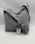 New Hope Girls Grey Croc-textured Hobo Bag