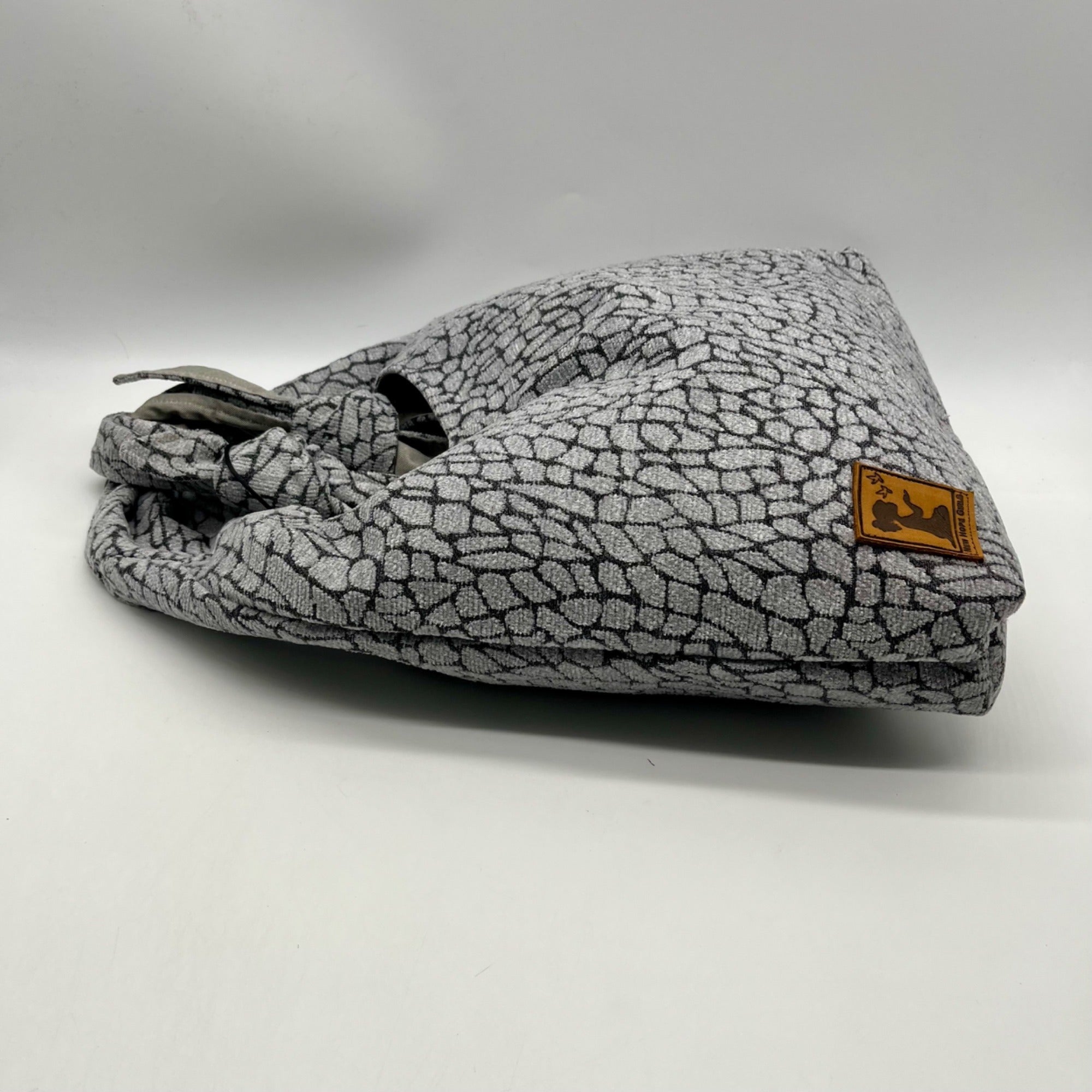New Hope Girls Grey Croc-textured Hobo Bag
