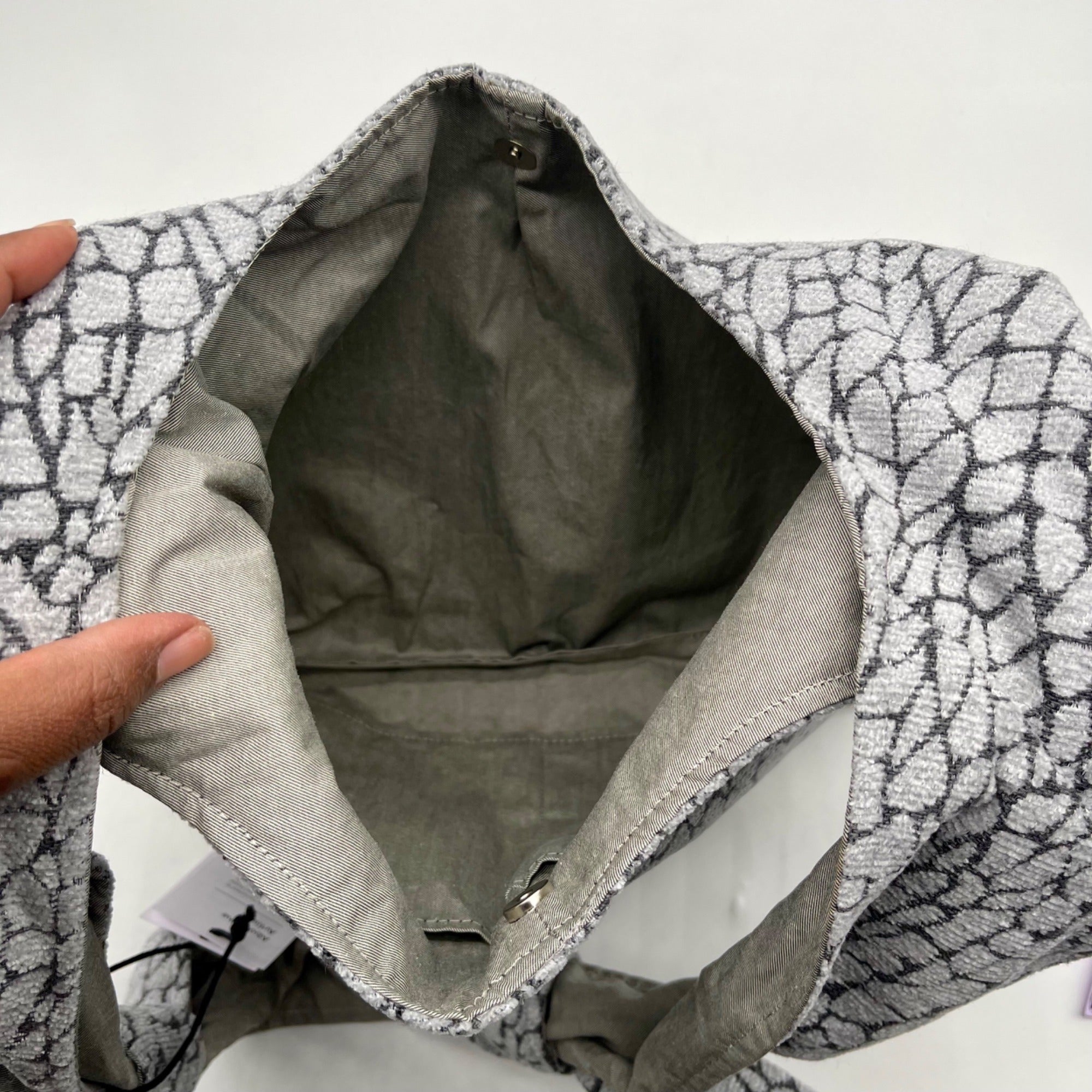 New Hope Girls Grey Croc-textured Hobo Bag