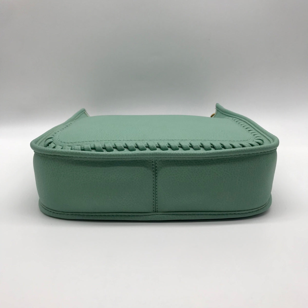 Style &amp; Co Faux Leather Mint Sage Whipstitch Medium Crossbody Bag