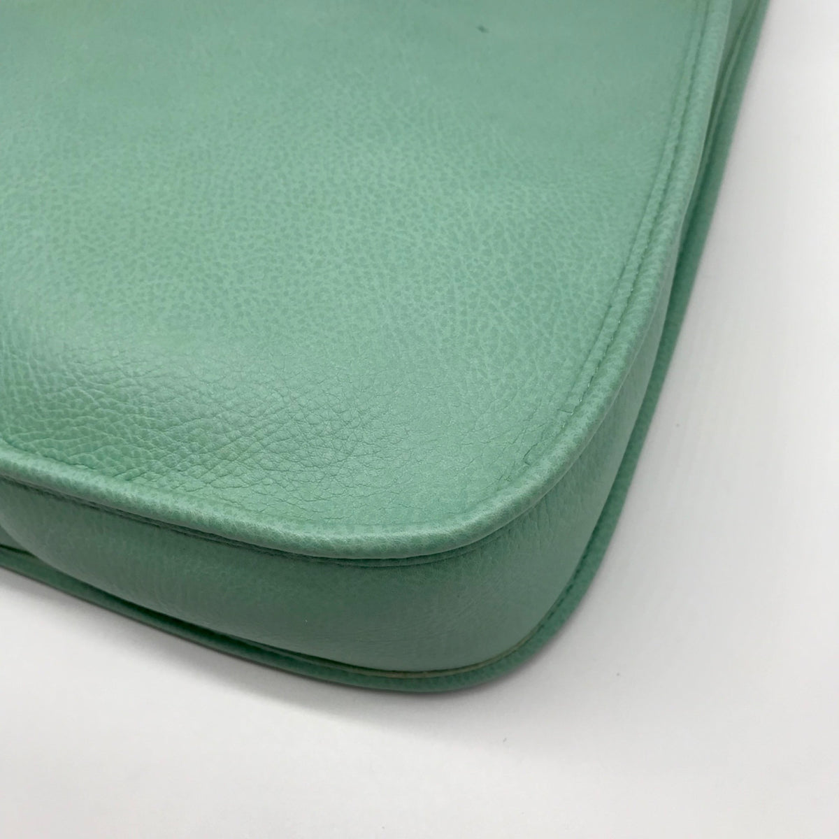Style &amp; Co Faux Leather Mint Sage Whipstitch Medium Crossbody Bag
