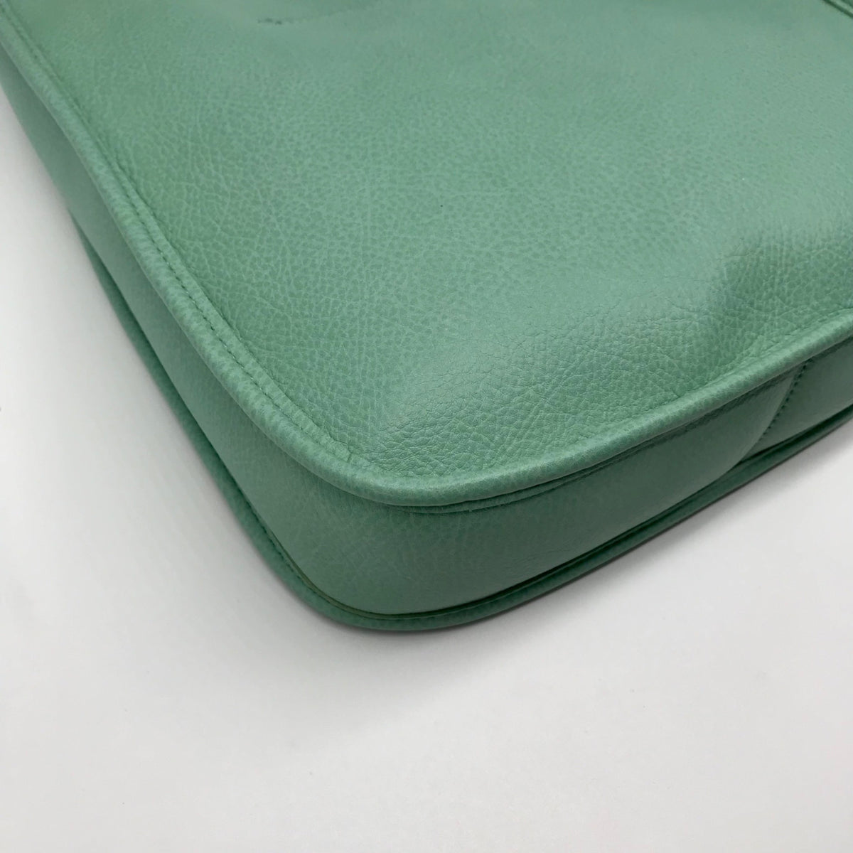 Style &amp; Co Faux Leather Mint Sage Whipstitch Medium Crossbody Bag