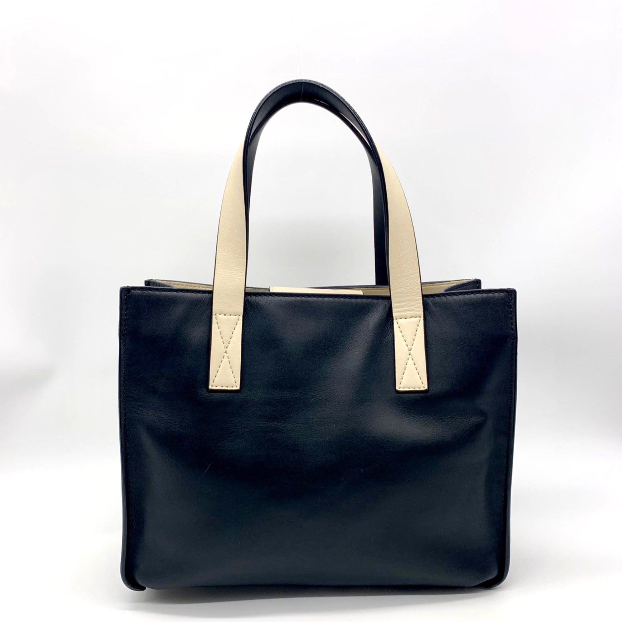 Kate Spade Black And Tan Leather Tote Bag
