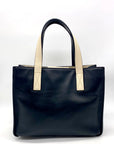 Kate Spade Black And Tan Leather Tote Bag