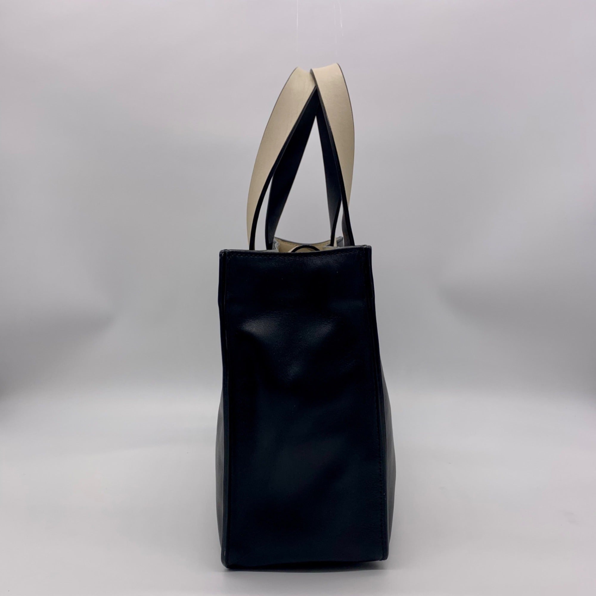 Kate Spade Black And Tan Leather Tote Bag