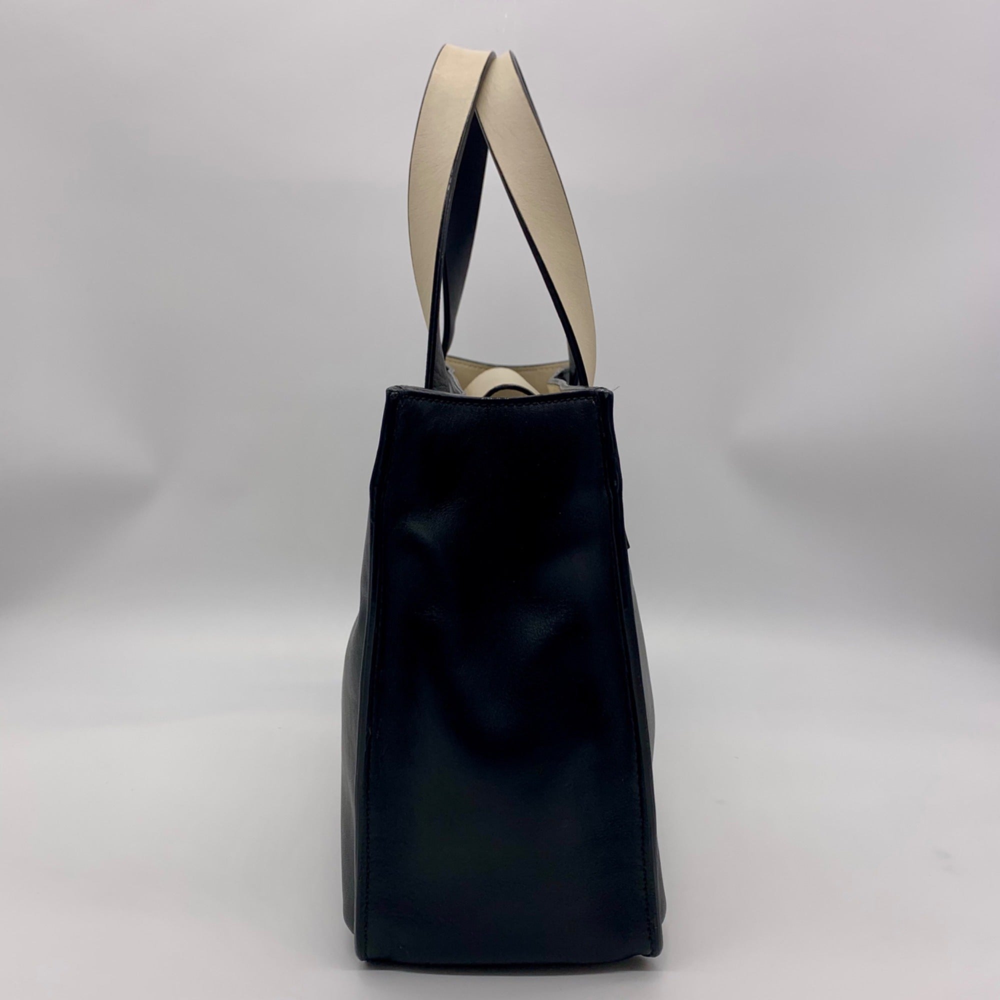 Kate Spade Black And Tan Leather Tote Bag