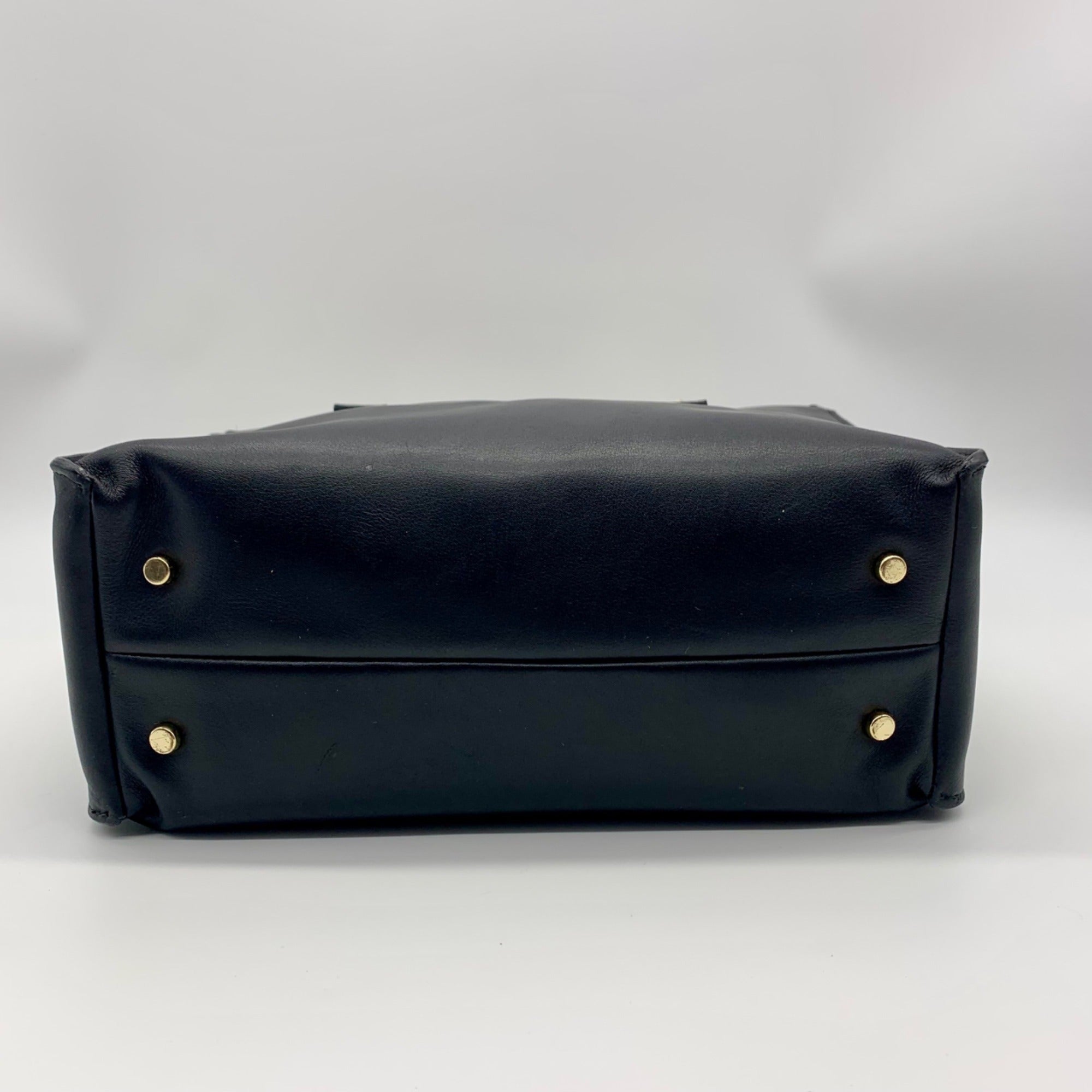 Kate Spade Black And Tan Leather Tote Bag