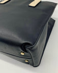 Kate Spade Black And Tan Leather Tote Bag