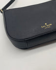 Kate Spade Carsen Black Saffiano Laurel Way Jeweled Crossbody Bag