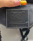 Coach Black Jacquard Canvas Shoulder Bag