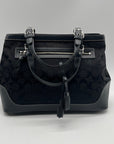 Coach Black Jacquard Canvas Shoulder Bag