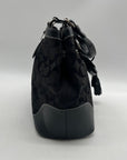 Coach Black Jacquard Canvas Shoulder Bag